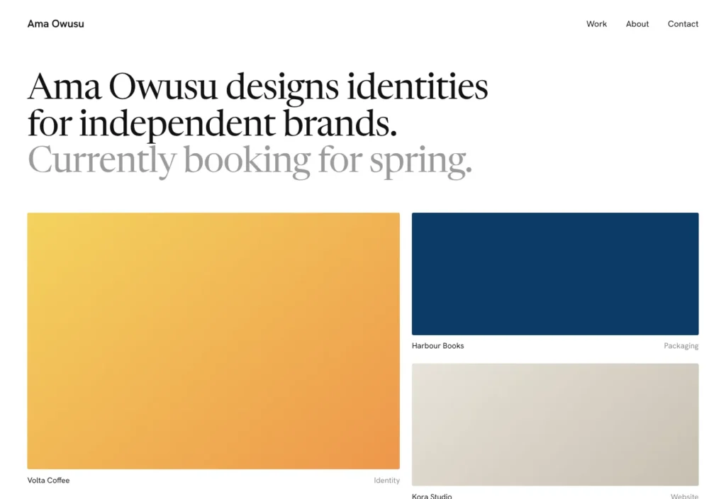 Example page from the Folio North theme, preview 1